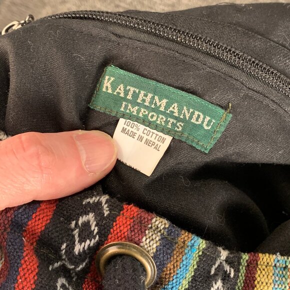 Kathmandu Imports Backpack - bag medium boho hippie festival colorful mushrooms - Picture 13 of 14